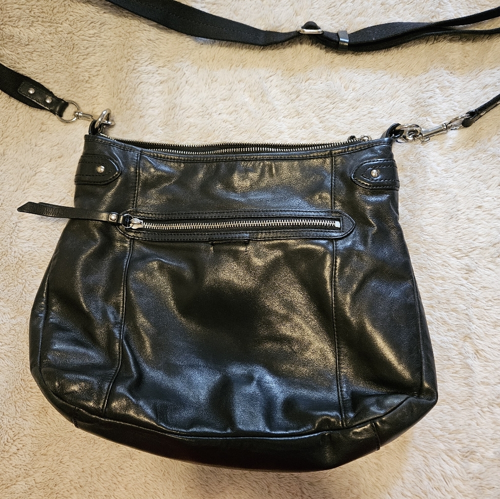 Coach Park Leather Duffle Purse Black